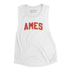 Ames Varsity Women's Flowey Scoopneck Muscle Tank-White-Allegiant Goods Co. Vintage Sports Apparel