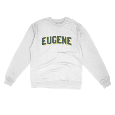 Eugene Oregon Varsity Midweight Crewneck Sweatshirt-Allegiant Goods Co. Vintage Sports Apparel