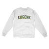 Eugene Oregon Varsity Midweight Crewneck Sweatshirt-White-Allegiant Goods Co. Vintage Sports Apparel