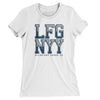 Lfg Nyy Women's T-Shirt-White-Allegiant Goods Co. Vintage Sports Apparel