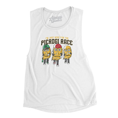 I’m Just Here For The Pierogi Race Women's Flowey Scoopneck Muscle Tank-Allegiant Goods Co. Vintage Sports Apparel