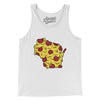 Wisconsin Pizza State Men/Unisex Tank Top-White-Allegiant Goods Co. Vintage Sports Apparel