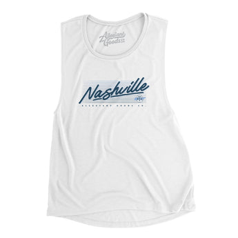 Nashville Retro Women's Flowey Scoopneck Muscle Tank-Allegiant Goods Co. Vintage Sports Apparel