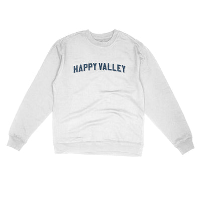 Happy Valley Varsity Midweight Crewneck Sweatshirt-White-Allegiant Goods Co. Vintage Sports Apparel