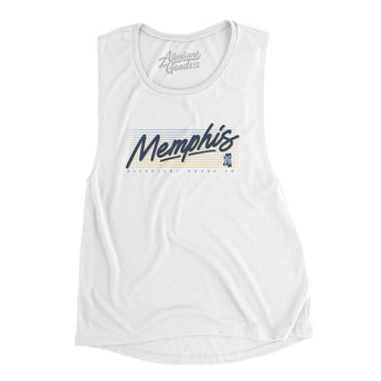Memphis Retro Women's Flowey Scoopneck Muscle Tank-Allegiant Goods Co. Vintage Sports Apparel