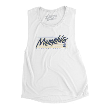 Memphis Retro Women's Flowey Scoopneck Muscle Tank-Allegiant Goods Co. Vintage Sports Apparel
