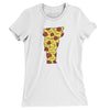 Vermont Pizza State Women's T-Shirt-White-Allegiant Goods Co. Vintage Sports Apparel