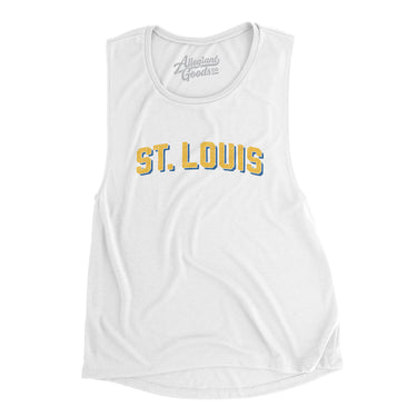 St Louis Varsity Women's Flowey Scoopneck Muscle Tank-Allegiant Goods Co. Vintage Sports Apparel