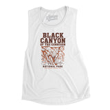 Black Canyon Of The Gunnison National Park Women's Flowey Scoopneck Muscle Tank-White-Allegiant Goods Co. Vintage Sports Apparel