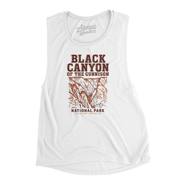 Black Canyon Of The Gunnison National Park Women's Flowey Scoopneck Muscle Tank-White-Allegiant Goods Co. Vintage Sports Apparel