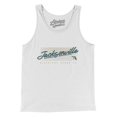 Jacksonville Retro Men/Unisex Tank Top-White-Allegiant Goods Co. Vintage Sports Apparel