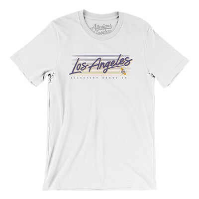 Los Angeles Retro Men/Unisex T-Shirt-White-Allegiant Goods Co. Vintage Sports Apparel