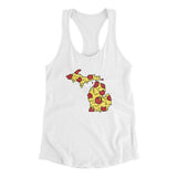 Michigan Pizza State Women's Racerback Tank-Allegiant Goods Co. Vintage Sports Apparel