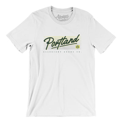 Portland Retro Men/Unisex T-Shirt-White-Allegiant Goods Co. Vintage Sports Apparel