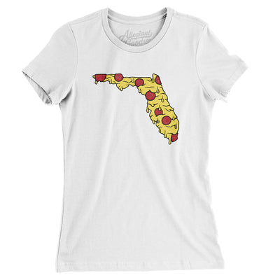 Florida Pizza State Women's T-Shirt-White-Allegiant Goods Co. Vintage Sports Apparel