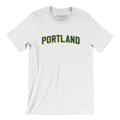 Portland Varsity Men/Unisex T-Shirt-White-Allegiant Goods Co. Vintage Sports Apparel