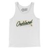 Oakland Retro Men/Unisex Tank Top-White-Allegiant Goods Co. Vintage Sports Apparel