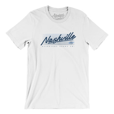 Nashville Retro Men/Unisex T-Shirt-White-Allegiant Goods Co. Vintage Sports Apparel