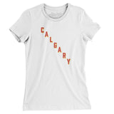 Calgary Hockey Jersey Women's T-Shirt-White-Allegiant Goods Co. Vintage Sports Apparel
