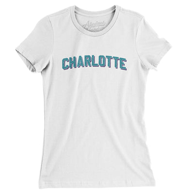 Charlotte Varsity Women's T-Shirt-White-Allegiant Goods Co. Vintage Sports Apparel