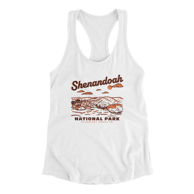 Shenandoah National Park Women's Racerback Tank-White-Allegiant Goods Co. Vintage Sports Apparel