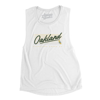 Oakland Retro Women's Flowey Scoopneck Muscle Tank-Allegiant Goods Co. Vintage Sports Apparel