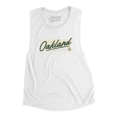 Oakland Retro Women's Flowey Scoopneck Muscle Tank-Allegiant Goods Co. Vintage Sports Apparel