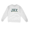 Jax Varsity Midweight Crewneck Sweatshirt-White-Allegiant Goods Co. Vintage Sports Apparel