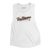 Baltimore Retro Women's Flowey Scoopneck Muscle Tank-Allegiant Goods Co. Vintage Sports Apparel