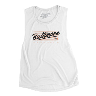 Baltimore Retro Women's Flowey Scoopneck Muscle Tank-Allegiant Goods Co. Vintage Sports Apparel