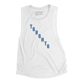 Toronto Hockey Jersey Women's Flowey Scoopneck Muscle Tank-White-Allegiant Goods Co. Vintage Sports Apparel