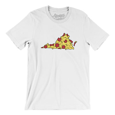 Virginia Pizza State Men/Unisex T-Shirt-White-Allegiant Goods Co. Vintage Sports Apparel