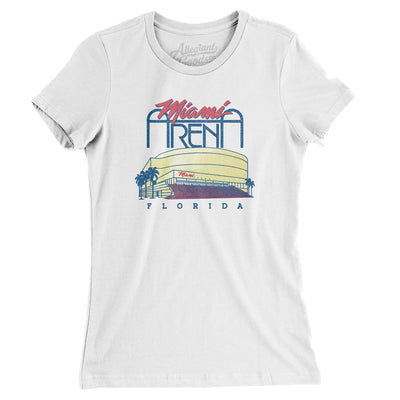 Miami Arena Women's T-Shirt-White-Allegiant Goods Co. Vintage Sports Apparel