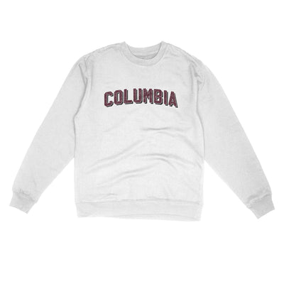 Columbia South Carolina Varsity Midweight Crewneck Sweatshirt-White-Allegiant Goods Co. Vintage Sports Apparel