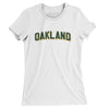Oakland Varsity Women's T-Shirt-White-Allegiant Goods Co. Vintage Sports Apparel