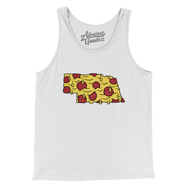 Nebraska Pizza State Men/Unisex Tank Top-Allegiant Goods Co. Vintage Sports Apparel
