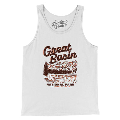 Great Basin National Park Men/Unisex Tank Top-White-Allegiant Goods Co. Vintage Sports Apparel