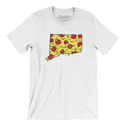 Connecticut Pizza State Men/Unisex T-Shirt-White-Allegiant Goods Co. Vintage Sports Apparel