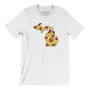 Michigan Pizza State Men/Unisex T-Shirt-White-Allegiant Goods Co. Vintage Sports Apparel