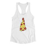 New Hampshire Pizza State Women's Racerback Tank-White-Allegiant Goods Co. Vintage Sports Apparel