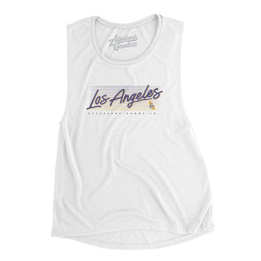 Los Angeles Retro Women's Flowey Scoopneck Muscle Tank-Allegiant Goods Co. Vintage Sports Apparel