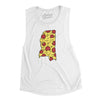 Mississippi Pizza State Women's Flowey Scoopneck Muscle Tank-White-Allegiant Goods Co. Vintage Sports Apparel