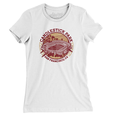 Candlestick Park Women's T-Shirt-White-Allegiant Goods Co. Vintage Sports Apparel