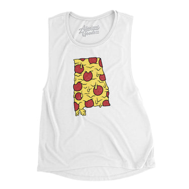 Alabama Pizza State Women's Flowey Scoopneck Muscle Tank-Allegiant Goods Co. Vintage Sports Apparel