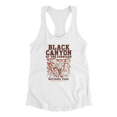 Black Canyon Of The Gunnison National Park Women's Racerback Tank-White-Allegiant Goods Co. Vintage Sports Apparel