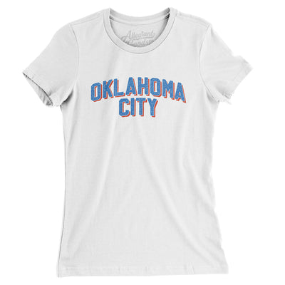 Oklahoma City Varsity Women's T-Shirt-White-Allegiant Goods Co. Vintage Sports Apparel