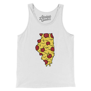 Illinois Pizza State Men/Unisex Tank Top-Allegiant Goods Co. Vintage Sports Apparel