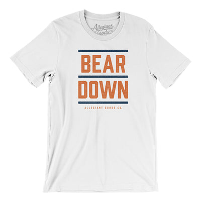 Bear Down Men/Unisex T-Shirt-White-Allegiant Goods Co. Vintage Sports Apparel