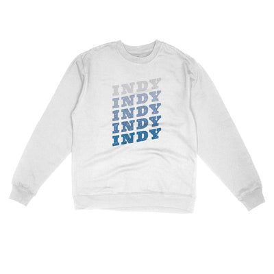 Indy Vintage Repeat Midweight Crewneck Sweatshirt-White-Allegiant Goods Co. Vintage Sports Apparel