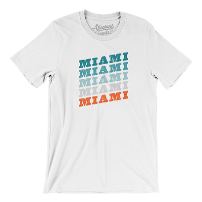 Miami Vintage Repeat Men/Unisex T-Shirt-White-Allegiant Goods Co. Vintage Sports Apparel